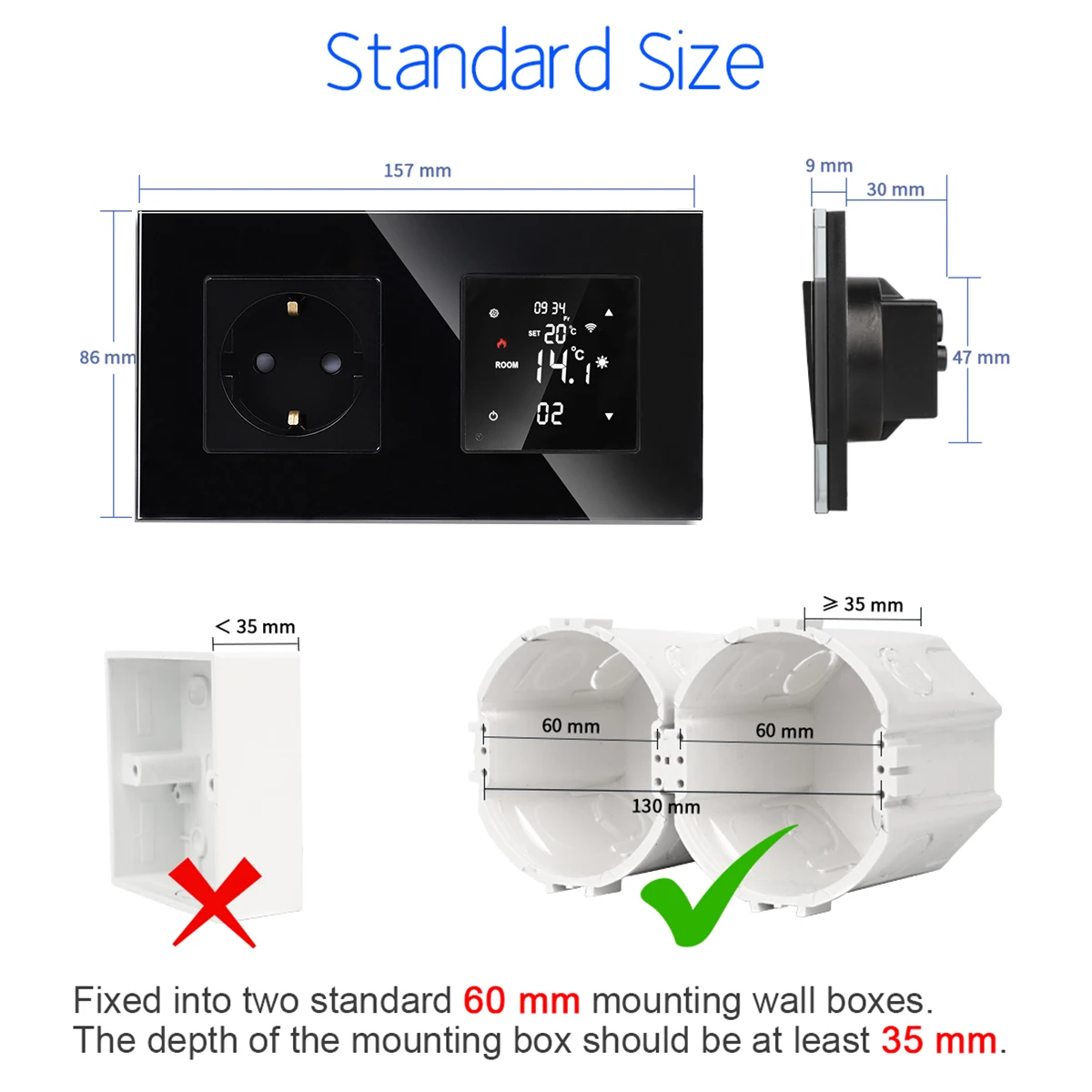 Bingoelec ZigBee EU Socket and Thermostat for Water/Electric Heating Gas Water Bolier Smart Temperature Controller Tuya Alexa