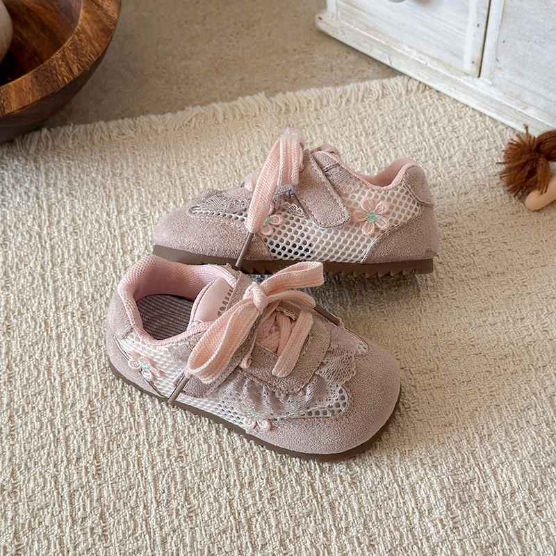 2026 Summer New Girls' Comfortable Fashion Korean Version Soft Soled Shoes Children's Leisure Sports Shoes Lightweight Sneakers