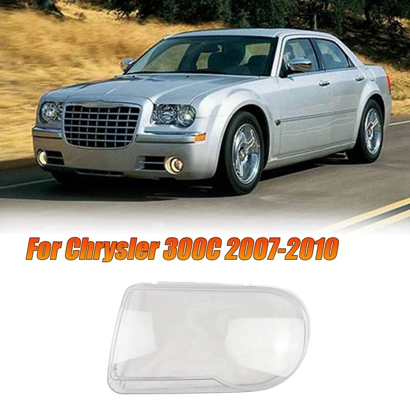 Cubierta de lente transparente para faro delantero izquierdo, carcasa de luz automática para Chrysler 300C 2007-2010