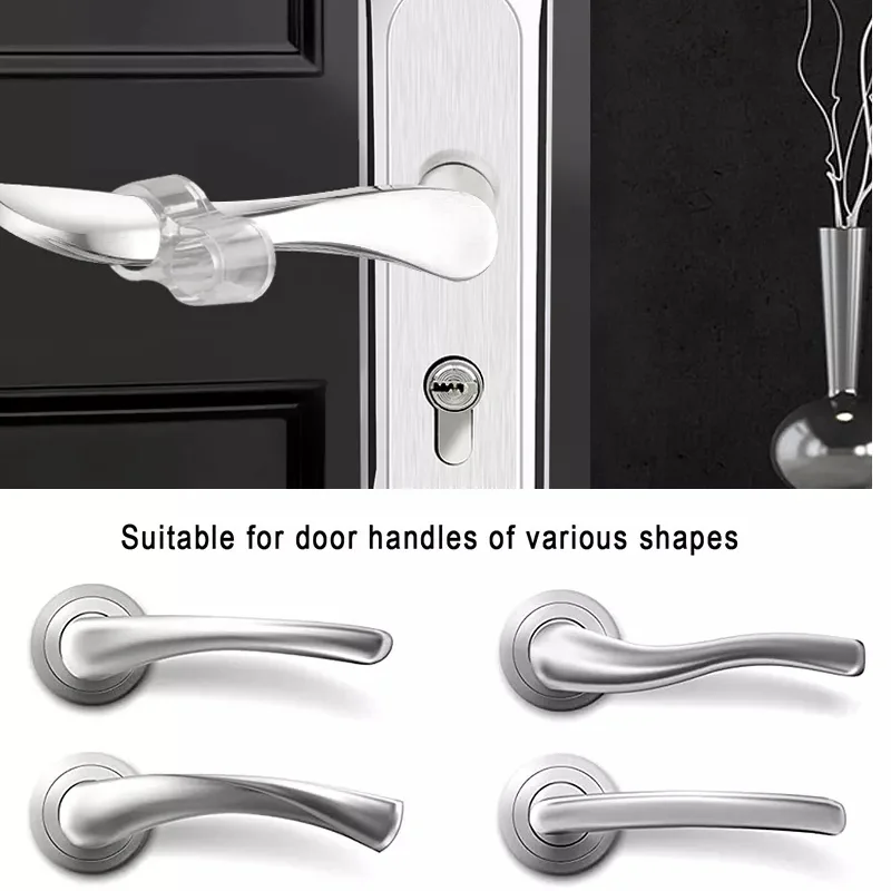 Handles Door Stopper Silicone Gel Door Stop Transparent Wall Protection Door Knob Bumper Furniture Protector Pad Handle Buffer