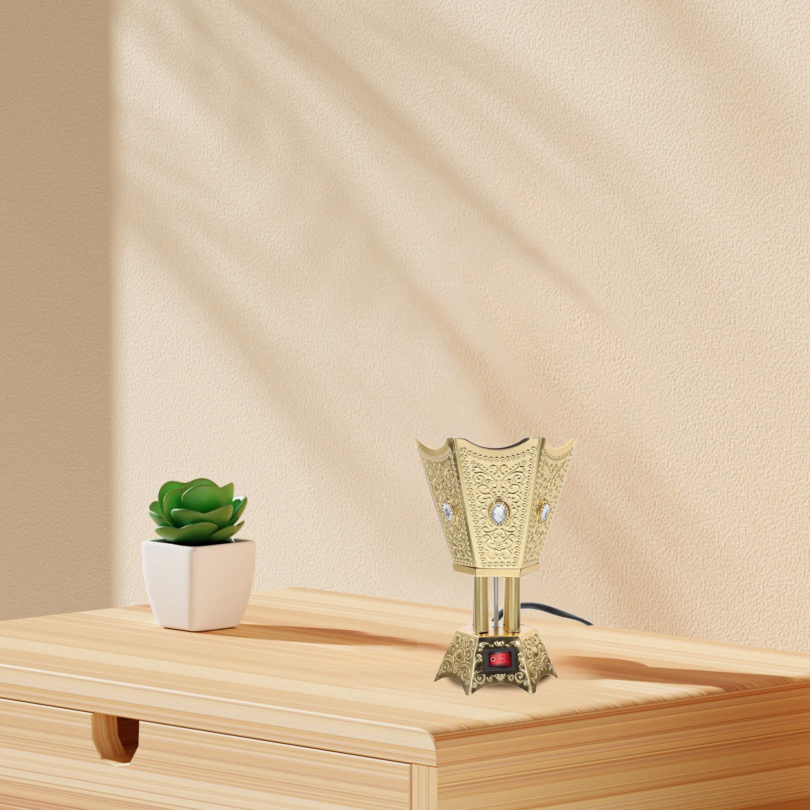 

Exceart Plug in Incense Burner Electrical Bakhoor Censer Dining Room Table Decor Electrc Resin Burners for Car Incrnse