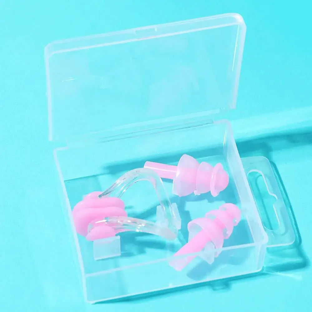 

Soft Swimming Earplug Nose Clip Silicone Waterproof Silicone Noise Earplug Comfortable Anti-water Nose Protector Clip Children