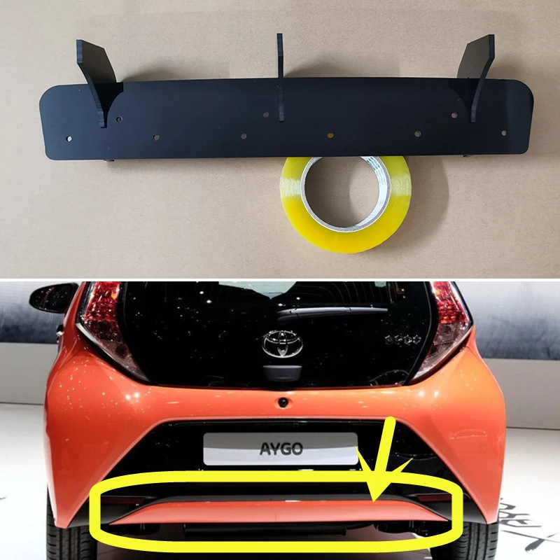 For Toyota Aygo 2014-2019 Year Rear Diffuser Bumper Lips Spoiler Splitter Body Kit Accessories