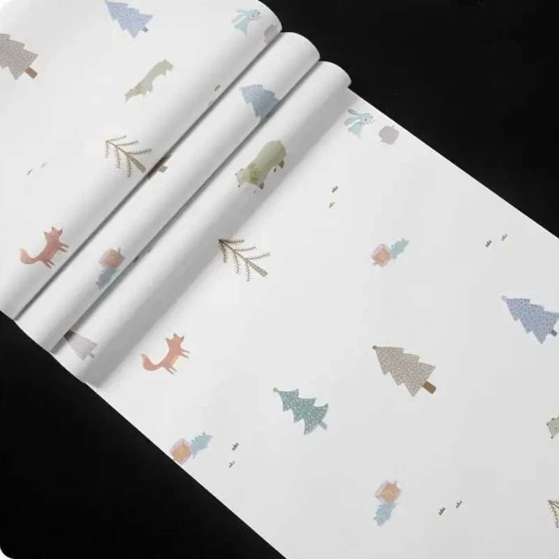 Nordic Style Cute Animal Cartoon Wallpapers Boy Girl Room Modern Wallpaper for Walls Children's Room Bedroom Living Room Decor