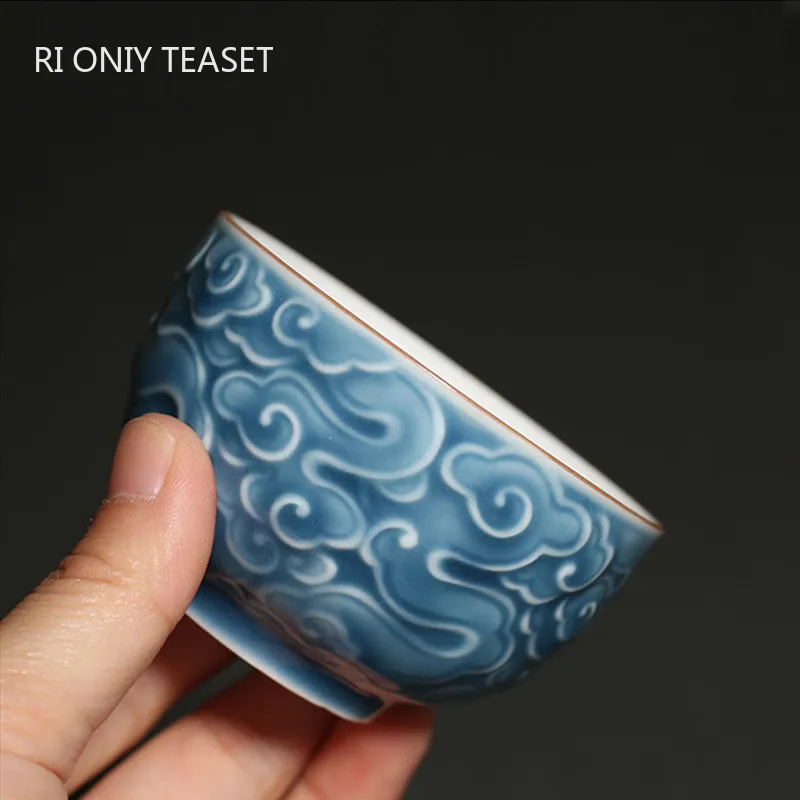 

1 Pc Chinese Creative Handmade Ceramic Tea Cup Porcelain Teacup Travel Personal Tea Bowl Master Cup Tea Set Teaware Accessories