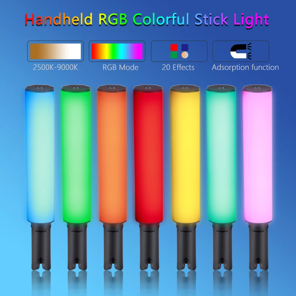 Imagem -03 - Fotografia Portátil Led Light Stick Soft Rgb Tube Vídeo Criativo Fill Lights W200