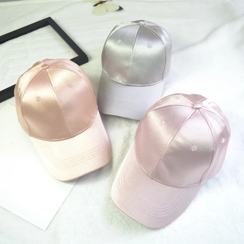 Baseball Cap Women Hat Summer Hats for Women Men Satin Sold Baseball Cap Snapback Casquette Gorras Para Hombres Casual Sport Hat