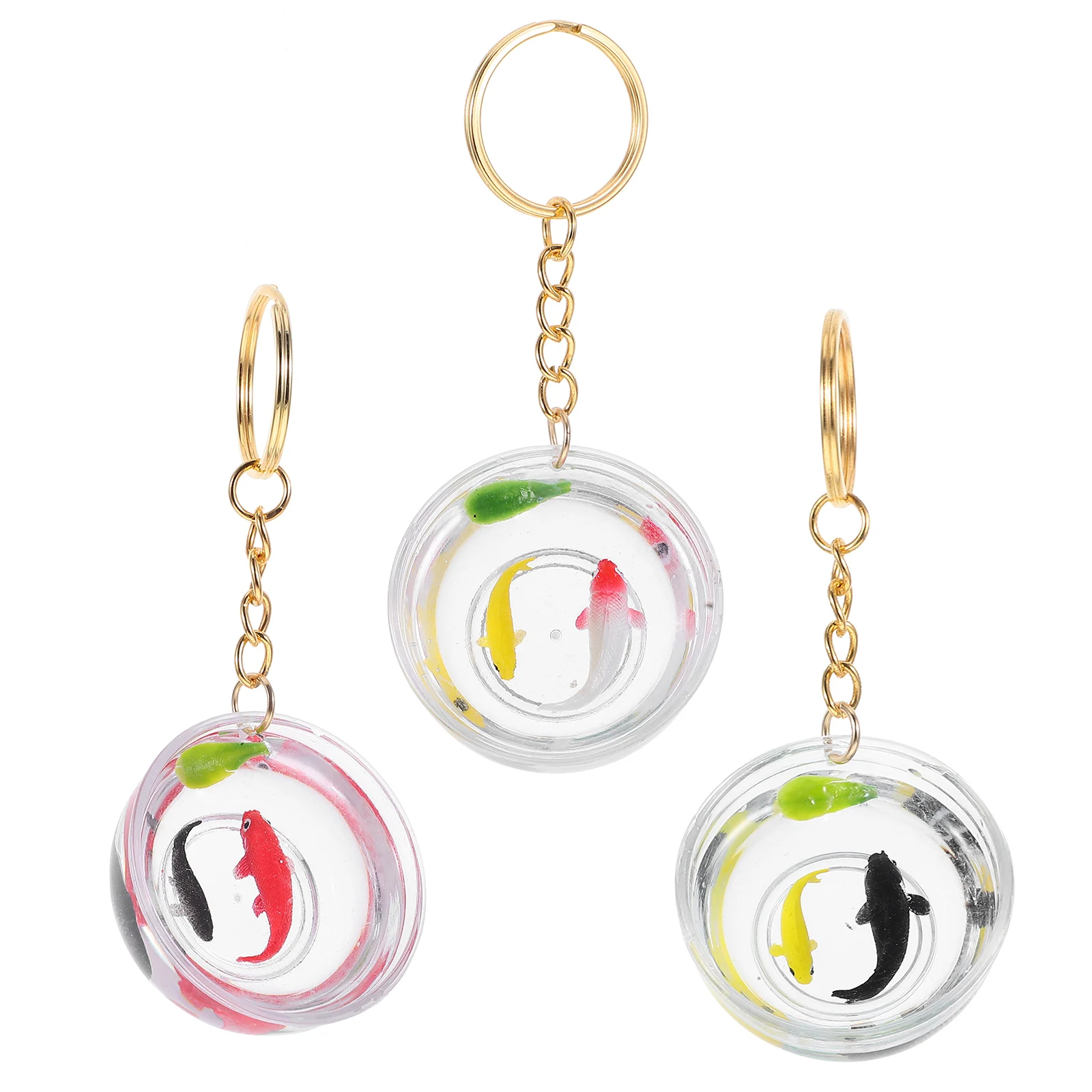

3pcs Fish Keychain Durable Metal Pendant for Bag Phone Cartoon Decorative Hanging Charm Travel Accessories