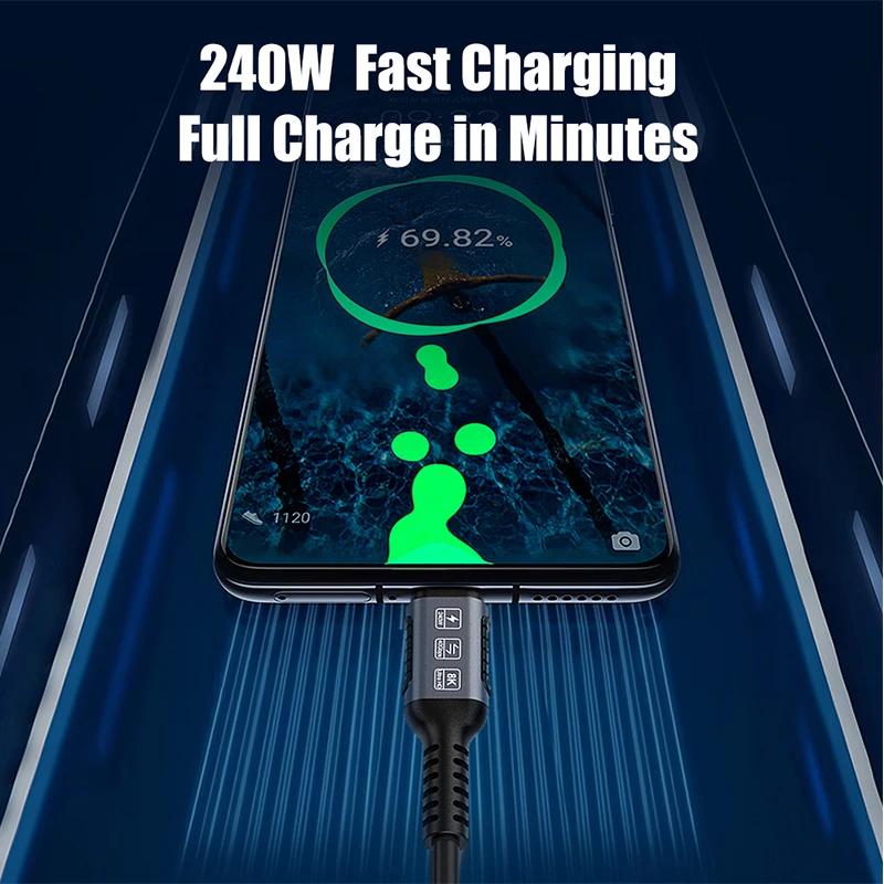 240W USB C To C Fast Charging Cable 48V 5A PD3.1 USB 4 40Gbps 8K 60Hz Video 100W Type C Quick Charge Cable For iphone 15 Pro Max