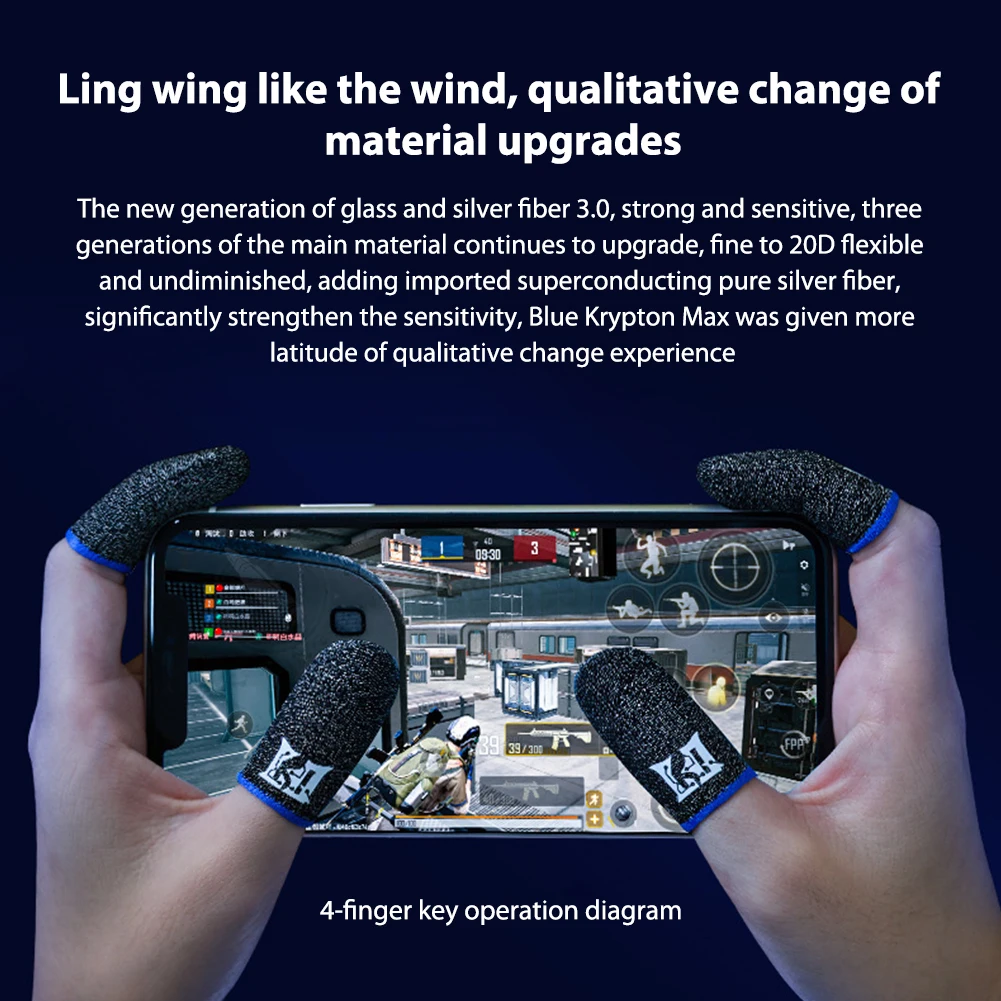 Gaming Finger Sleeves Anti Slip Touch Screen Controllers