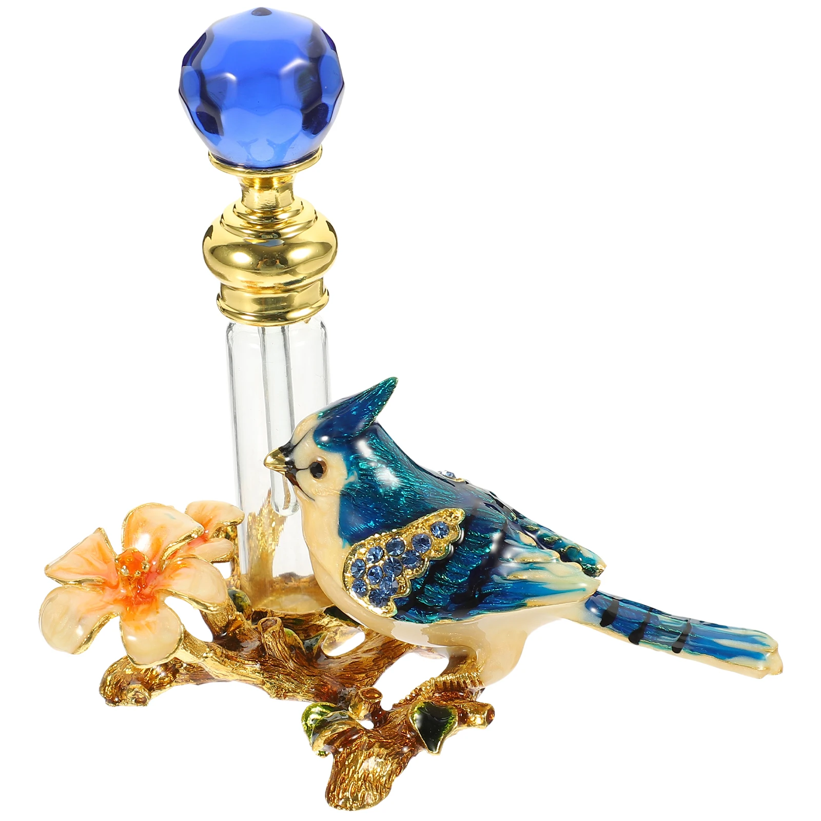 

Essential Oil Bottle Glass Metal Dispenser Refillable Empty Aromatic Container Vintage Home Decor Desktop Ornament Perfume