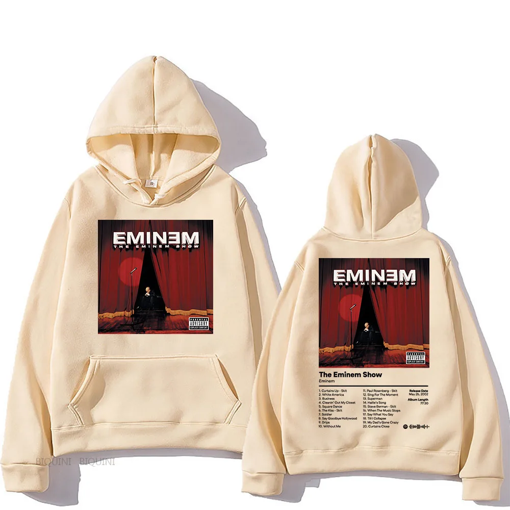 Eminem Encore Hoodies The Eminem Show Printing Sweatshirt for Male Long Sleeve Winter Hooded Pullovers Streetwear Unisex Hoodie