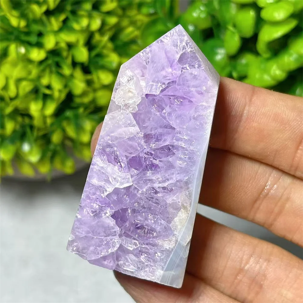

Amethyst Tower Point Wand Cluser Minerals Spiritual Specimen Gemstone Meditation Reiki Healing Reiki Home Decoration