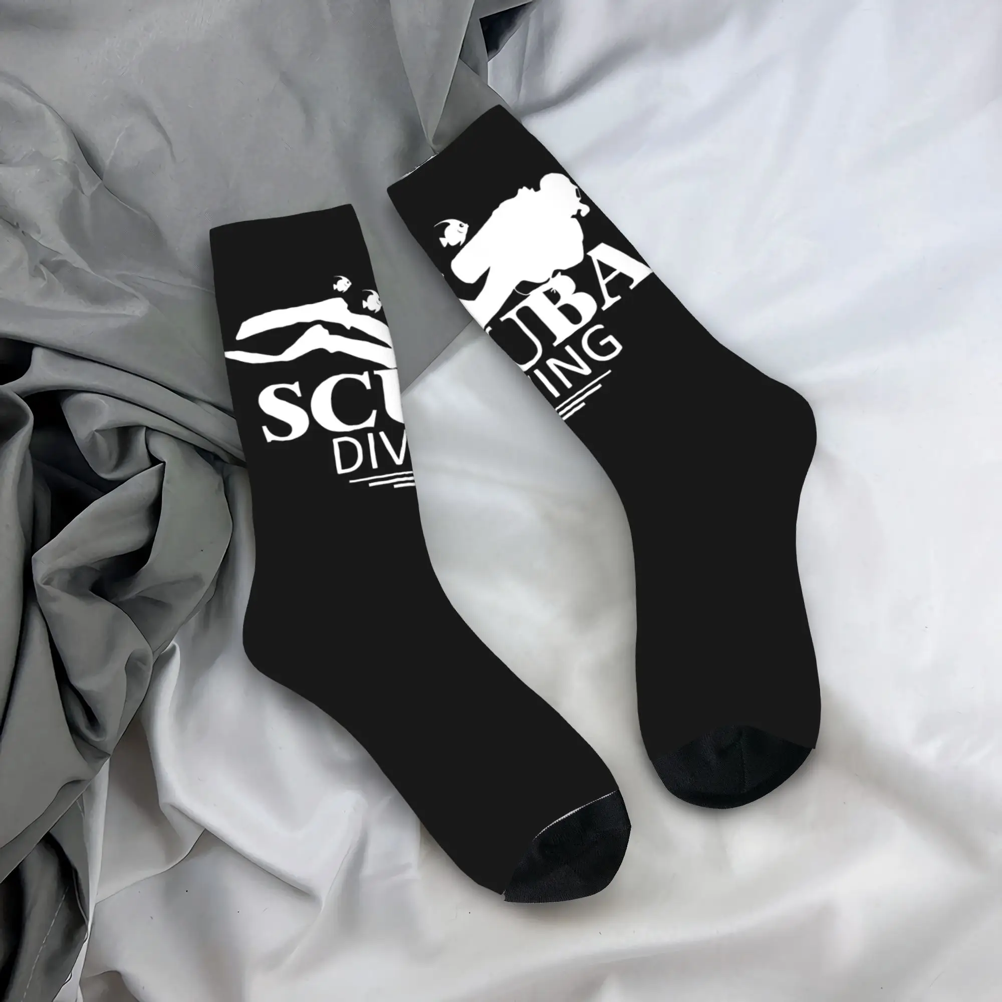 

Custom Funny Scuba Diving Men Women Crew Socks Unisex Fashion 3D Printed Dive Dress Socks
