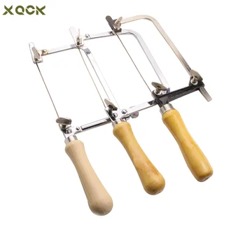 보석에 대 한 나무 손잡이 톱 활 DIY 공예 작업 조정 가능한 U 모양 톱 프레임 보석 절단 도구