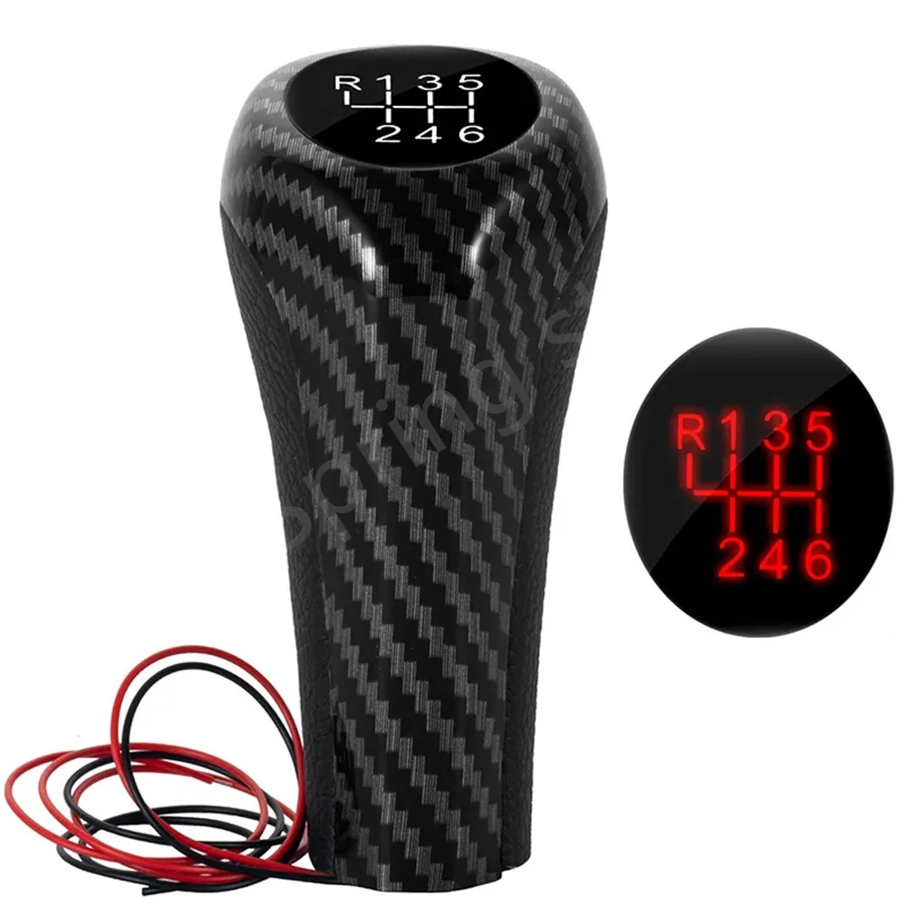 5 6 Speed Gear Shift Knob LED Light Shifter Lever Ball For BMW F30 E60 E90 E46 E34 E39 X1 E84 X4 F26 M3 M4 M5 Car Interior Parts