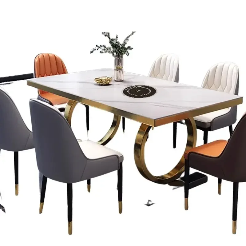 Marble Hallway Dining Tables Modern Center Study Conference Dining Tables Console Outdoor Mesa Plegable Home Furniture WJ33XP