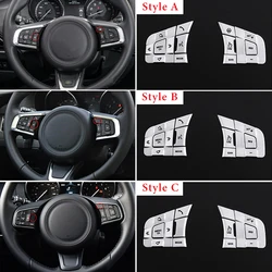 For Jaguar XE XF F-PACE E-PACE F-TYPE Aluminum Alloy Car Steering Wheel Button Sequin Decorative Protection Sticker Accessories