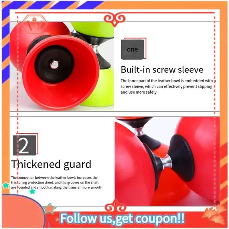 

Durable Sensory Training Equipment, Double-Headed Diabolo, Entertainment Products For Children, Students And The Elderly