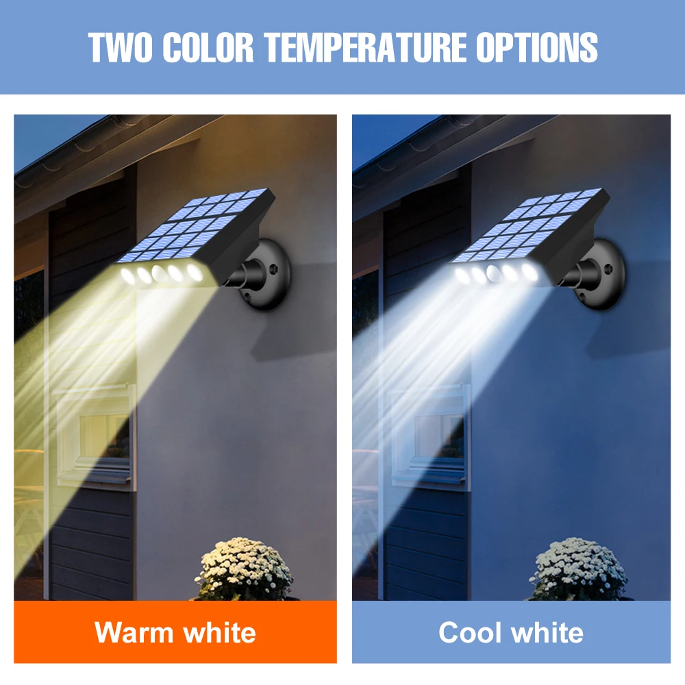 LED Solar Lamp Garden Light IP65 Waterproof LED Exterior Spotlight For Outdoor Lighting With Motion Sensor Projector Street Lamp