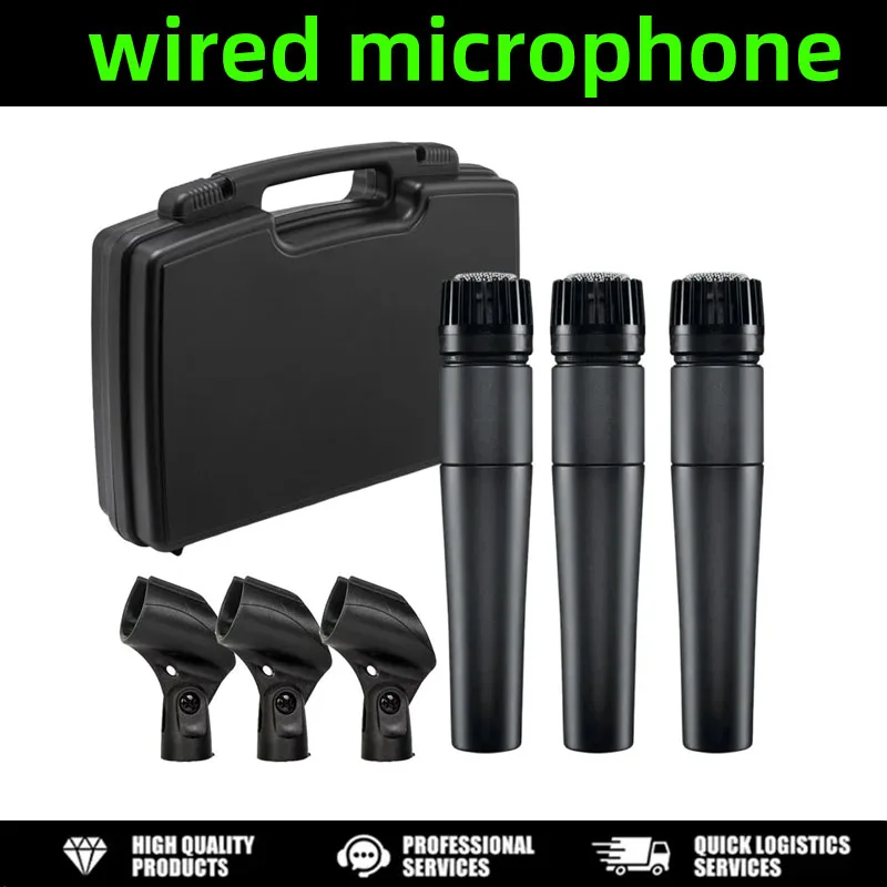 3‑Pack Cardioid Dynamic Microphone Set Metal Handheld Mic Kit With Storage Case For Vocal Instrument Stage Live Recording