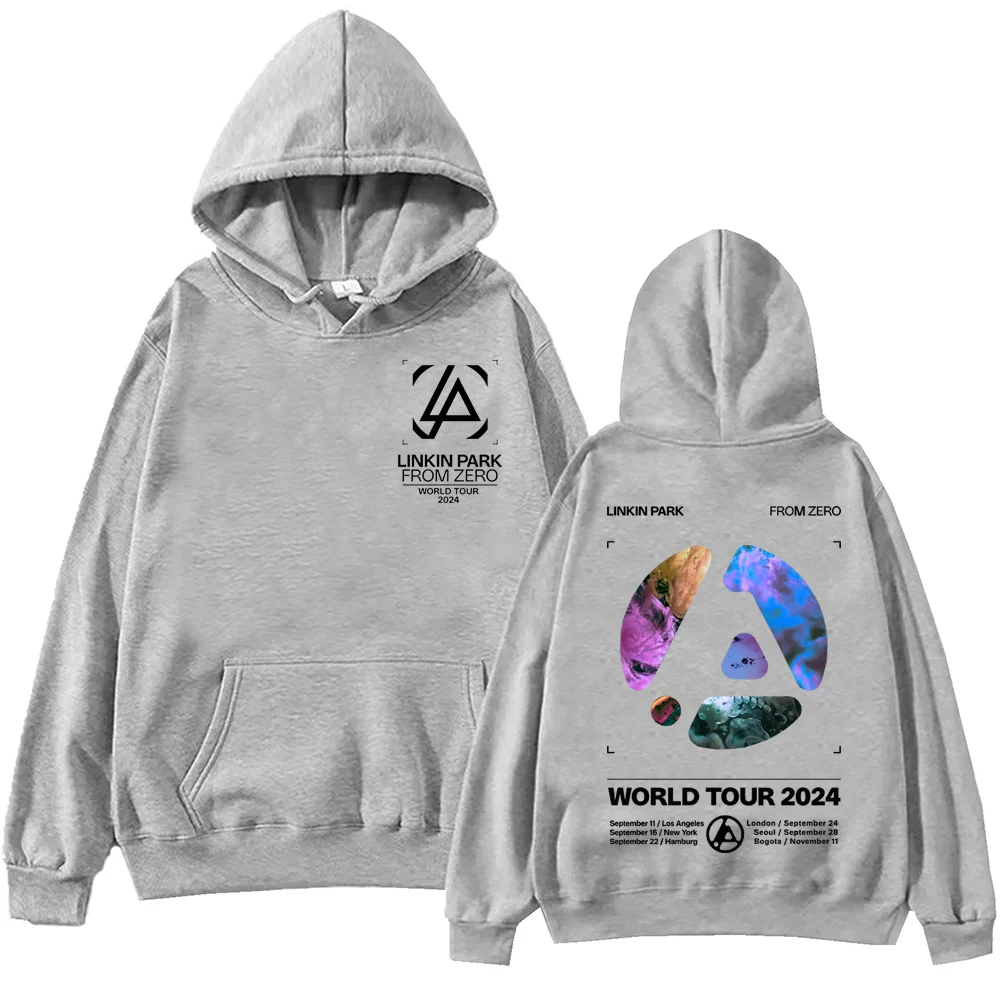 Linkin-park dari Zero World Tour Hoodie Pullover Hip Hop Harajuku, atasan kaus musik populer hadiah penggemar