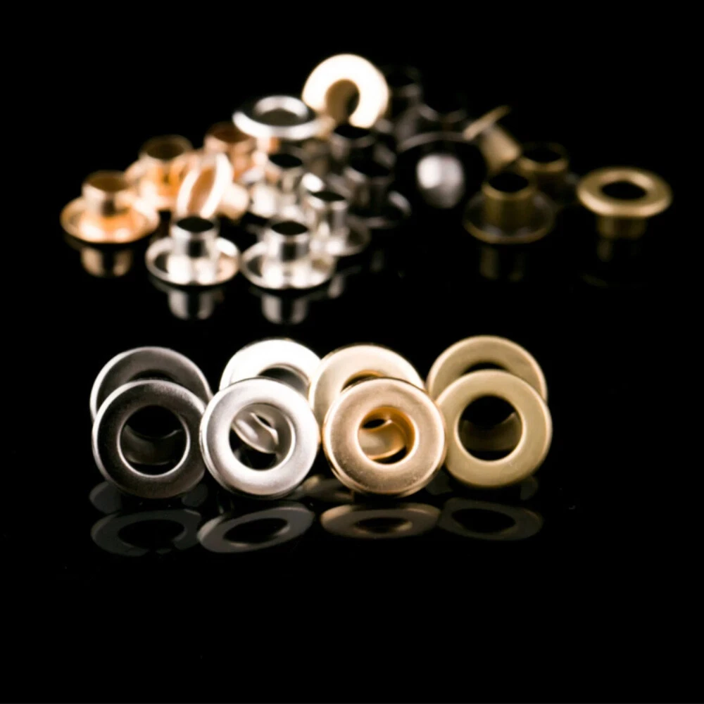 8mm~12mm Stainless Steel Round Eyelets Grommets Silver With Washer Grommet For DIY Leathercraft Repair Shoes Bag Clothing 20Pcs