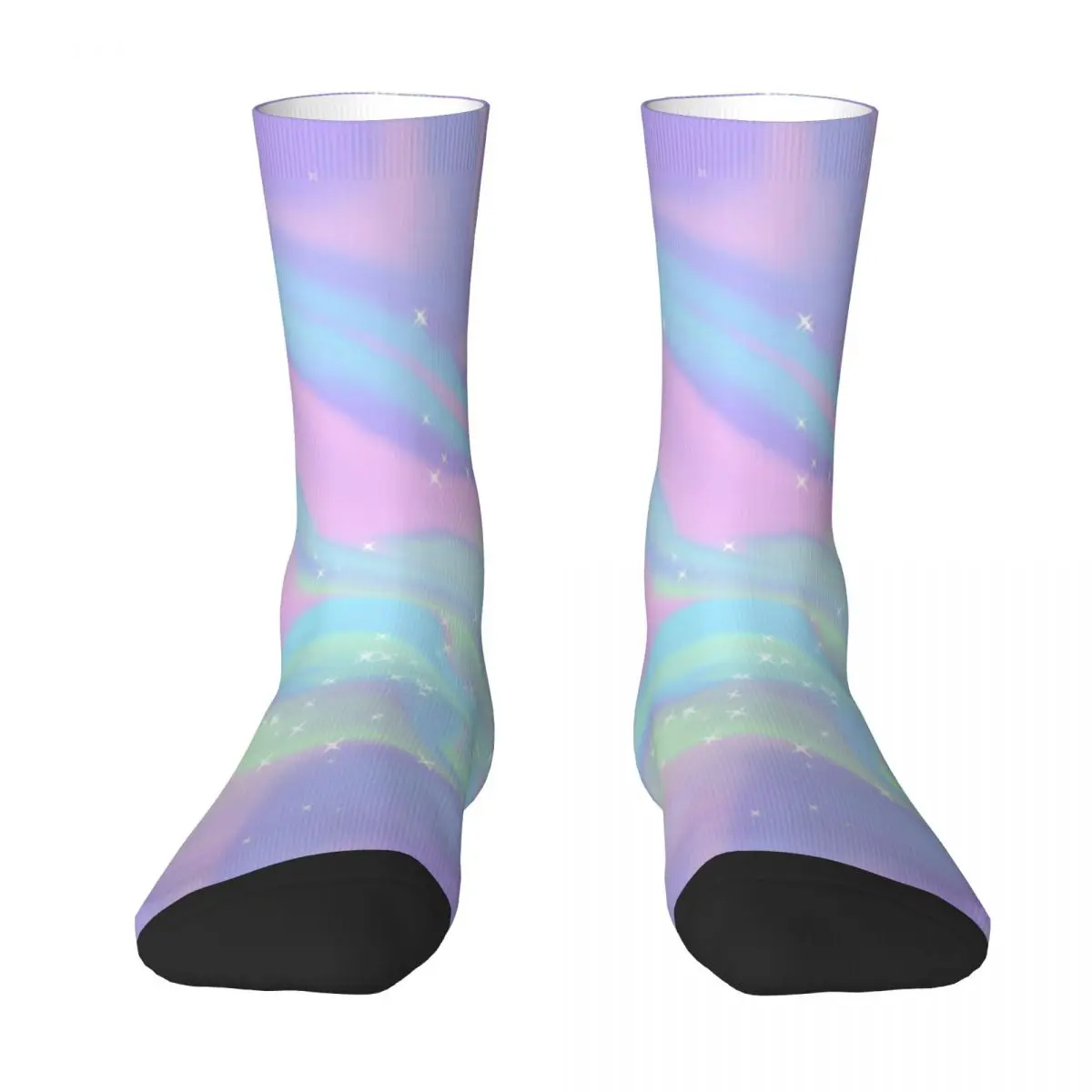 Abstract Neon Stockings Fun Tie Dye Colorful Pattern Funny Socks Autumn Non-Slip Socks Unisex Outdoor Breathable Socks