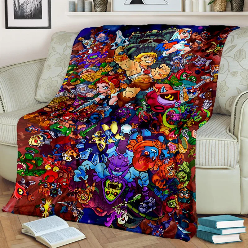 

He Man Masters of The Universe Cartoon Blanket,Soft Throw Blanket for Home Bedroom Bed Sofa Picnic Travel Office Cover Blanket