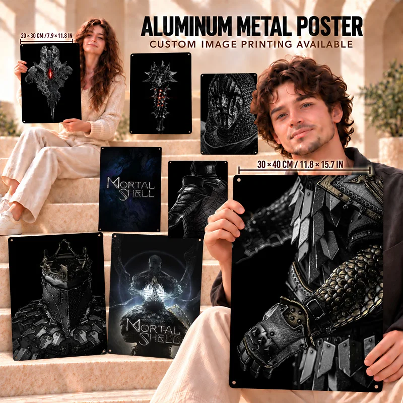 Mortal Shell Aluminum Posters Eerie Survival Theme Entertainment Room Wall Art Personalized Metal Sign Unique Gift For Gamers