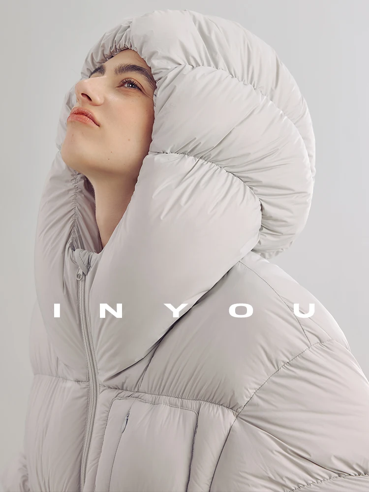 

95 White Du down ort Hooded Padded Jaet Women's Sli Thermal Bunting Coat Commute Casual Sle Thiened Long Sve