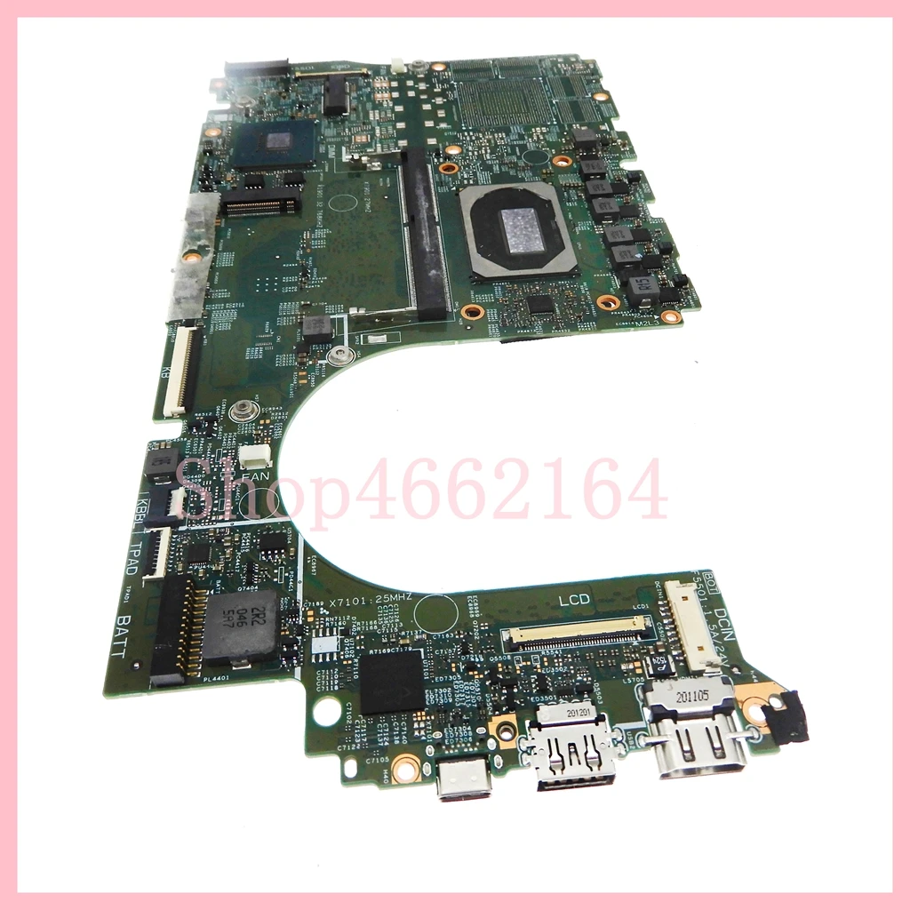 19804-1 with i5-10300H CPU 8GB-RAM Mainboard For DELL Inspiron 15 7501 Laptop Motherboard 041C82 100% Test OK