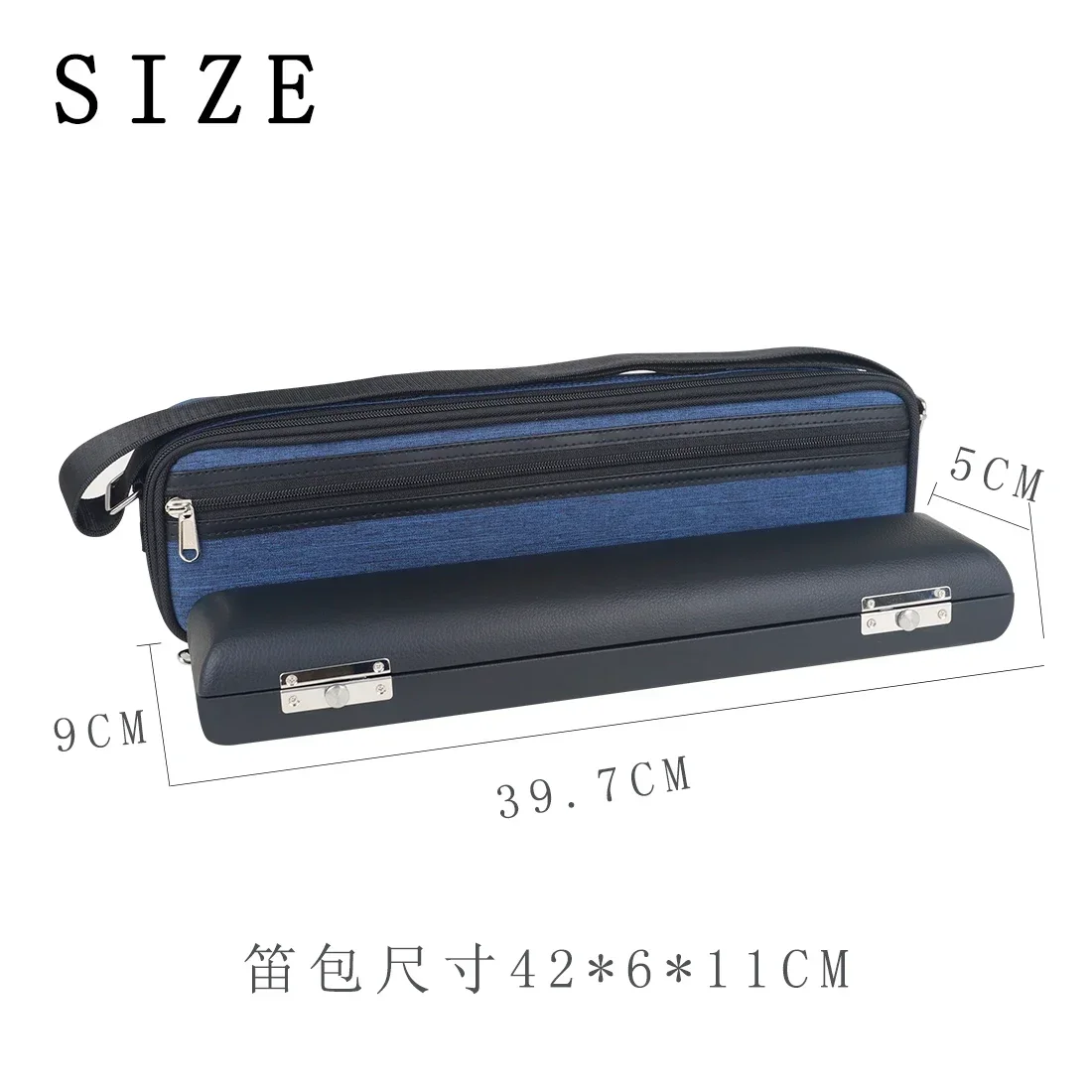 Flute Leather Box 16/17 Holes Flute Handbag Oxford Cloth Bag Soft Case Professional Woodwind Instrument Flute Accessories Parts