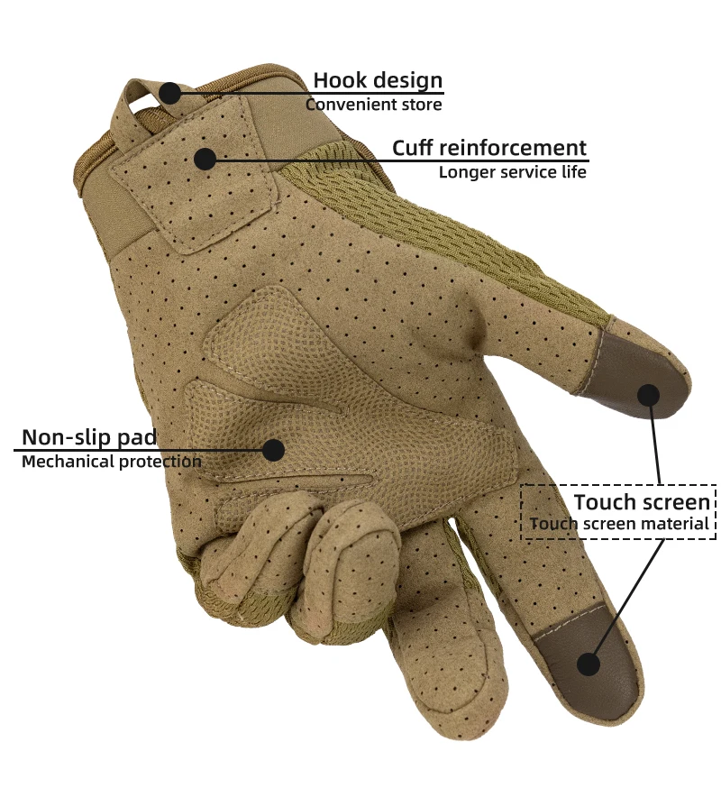 Tactical Gloves multifunctional sports Gloves Touch Screen Full Finger Men Women Shooting Hunting Fitness Gloves 6610