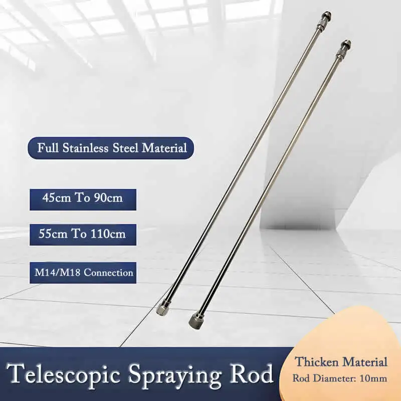 Telescopic Spraying Rod Full Stainless Steel Retractable Rod For Electric Hand Sprayer Garden Agricultural Spraying Accessories