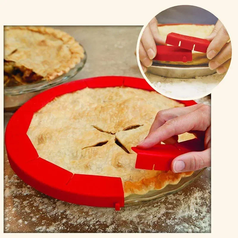 Adjustable Silicone Pizza Circle Pie Pie Food-grade Pizza Rim To Prevent Scorching and Protective Side Baking Tool Molds