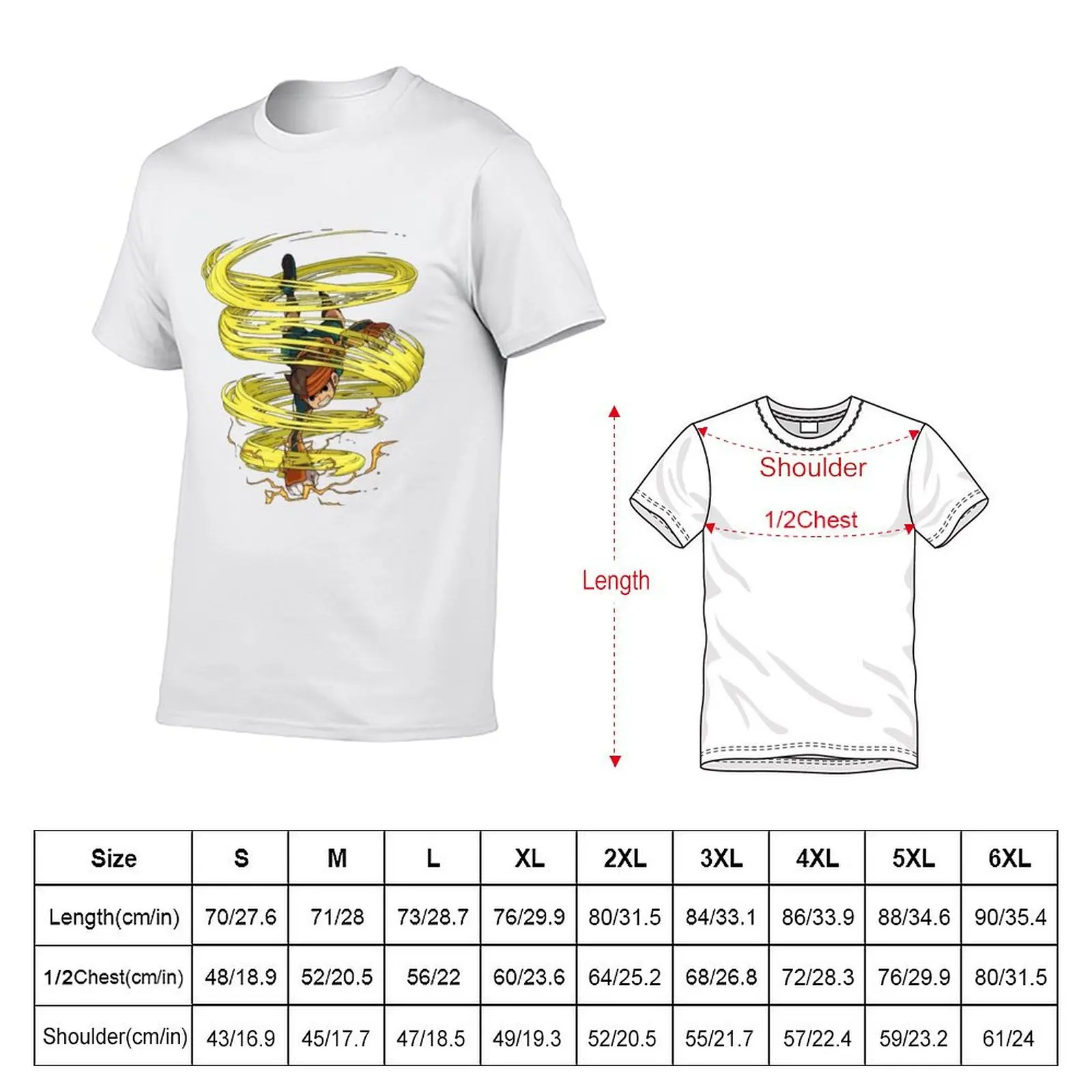 Inazuma Eleven : Axel Blaze (gouenji) fanart ! T-Shirt Basic Simple Casual Short Sleeve Tee