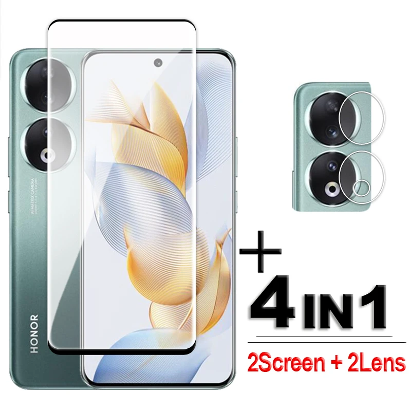 For Honor 90 Glass 3D Full Cover Curved Screen Protector For Honor 50 60 70 80 90 Tempered Glass For Honor 50 70 80 90 Pro Film