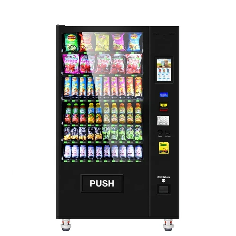 Hot sales Touch Screen Custom Combo Vending Machines Snacks Drink French Fries Food Kiosk Instant Noodle Cupcake Beverage Vendo