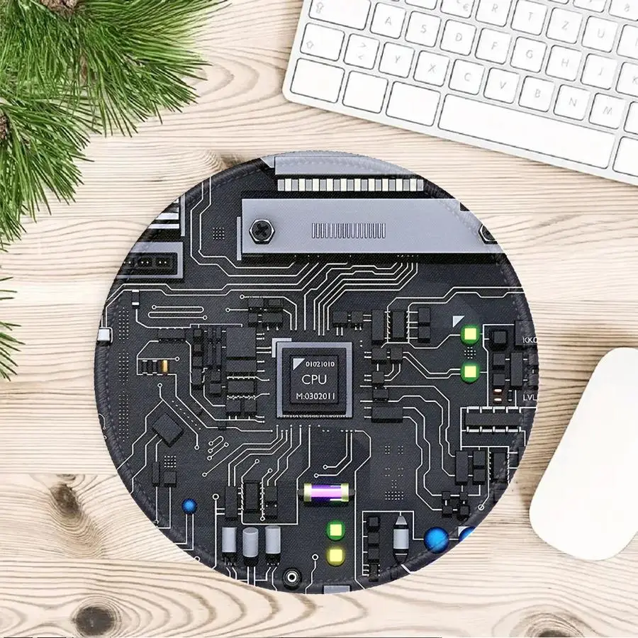 1pc Mouse Pad Computer Laptop Pad Desk accessories Game Console Pad office Pad Keyboard Mouse Pad overlock Black Chip