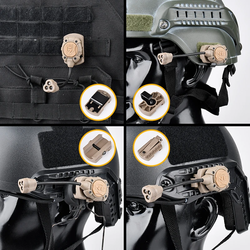 التكتيكية LED خوذة مصباح Tec التبديل MPLS مع ضوء إحترافي سريع MICH مولي جبل خيارات الأحمر/الأخضر/الأشعة تحت الحمراء للمصابيح الأمامية