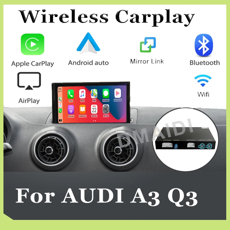 

Wireless Carplay Android Auto Decoder Box For AUDI A3 Q3 MMI System multimedia Original Screen Update