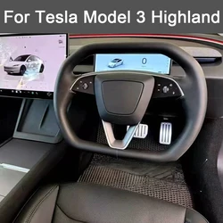Cybertruck Style Steering Wheel for Tesla Model 3 Highland 2024 2025 Heated Napa Leather Modified Accessories