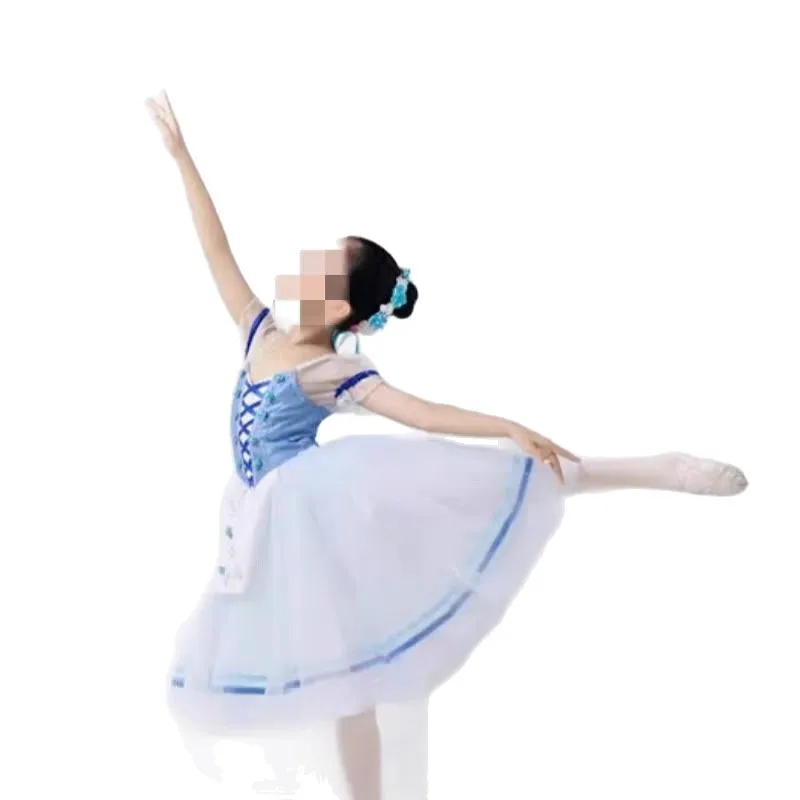 Children's Tutu Tutu Performance Suit, Short-sleeved Gauze Skirt Dance Performance Suit