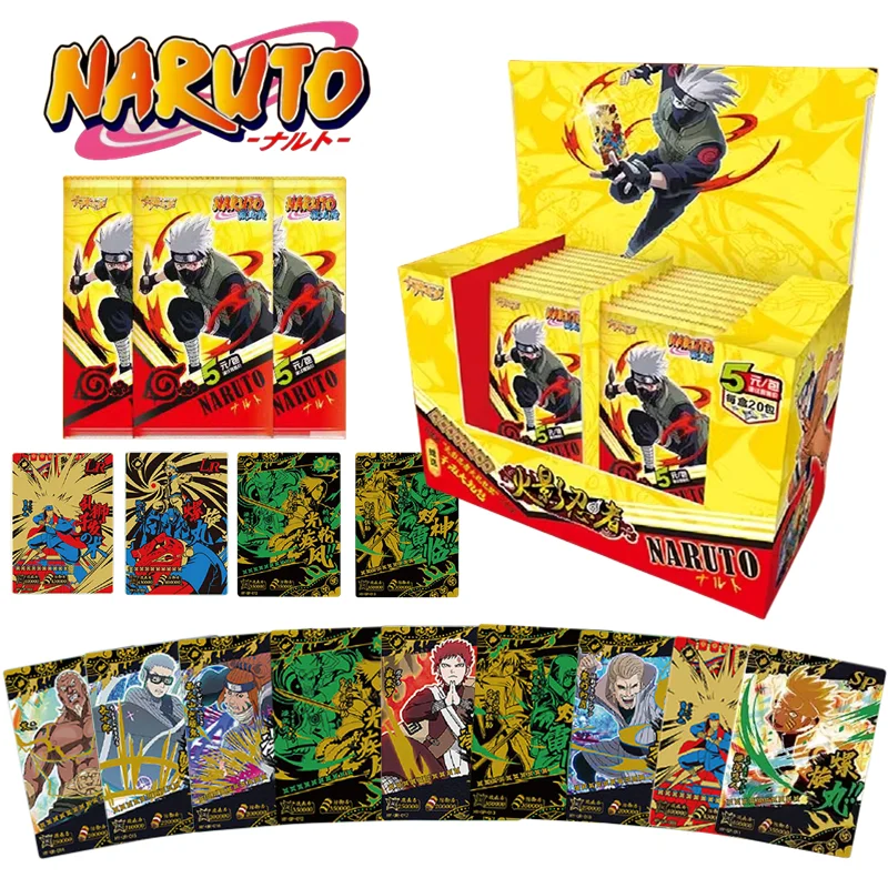 Naruto Cards Booster Collection Cards Uzumaki Sasuke Ninja Game Rare Cards Box Flash Cards Toys Children Christmas Gift