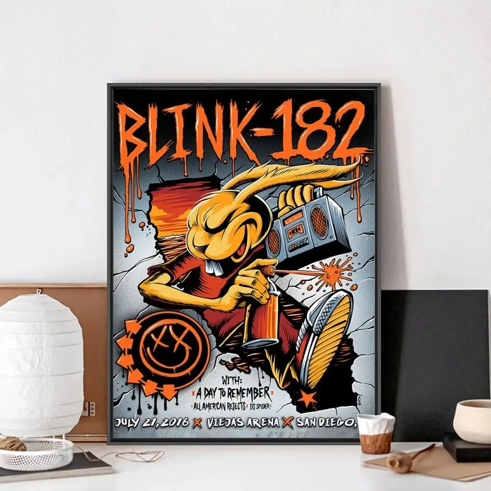 Blink 182 Rock Band Poster No incorniciato Poster Kraft Club Bar Paper Vintage Poster Wall Art Painting Bedroom Study Stickers