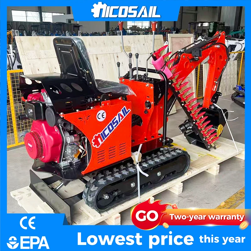 

Factory Direct Price Chinese Small Mini Digger Crawler Excavators Mini Crawler Excavator for Farm 1.2 Tons