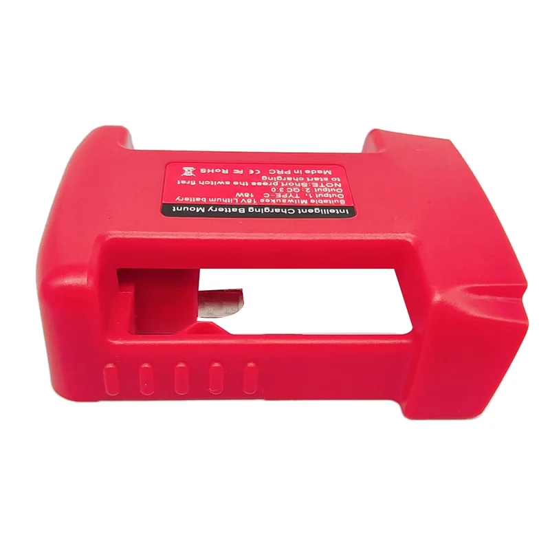 Imagem -04 - Carregador Rápido para Milwaukee Bateria 18v Suporte de Bateria Portátil Adaptador com Saída Usb e tipo c Carregamento Rápido
