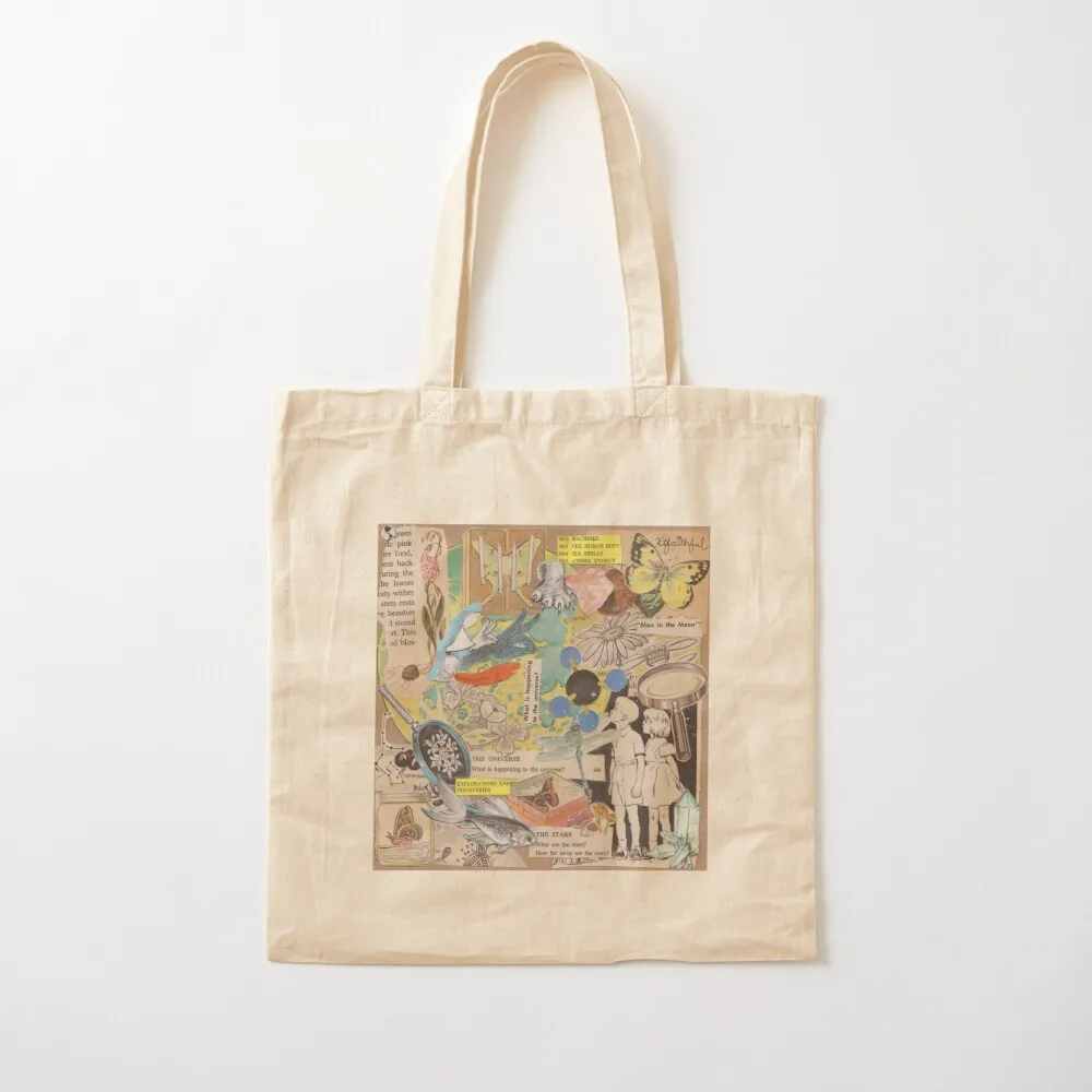 Explorations and Discoveries Vintage Collage Tote Bag Customizable tote bag great bag bags woman 2025 Candy bags Canvas Tote