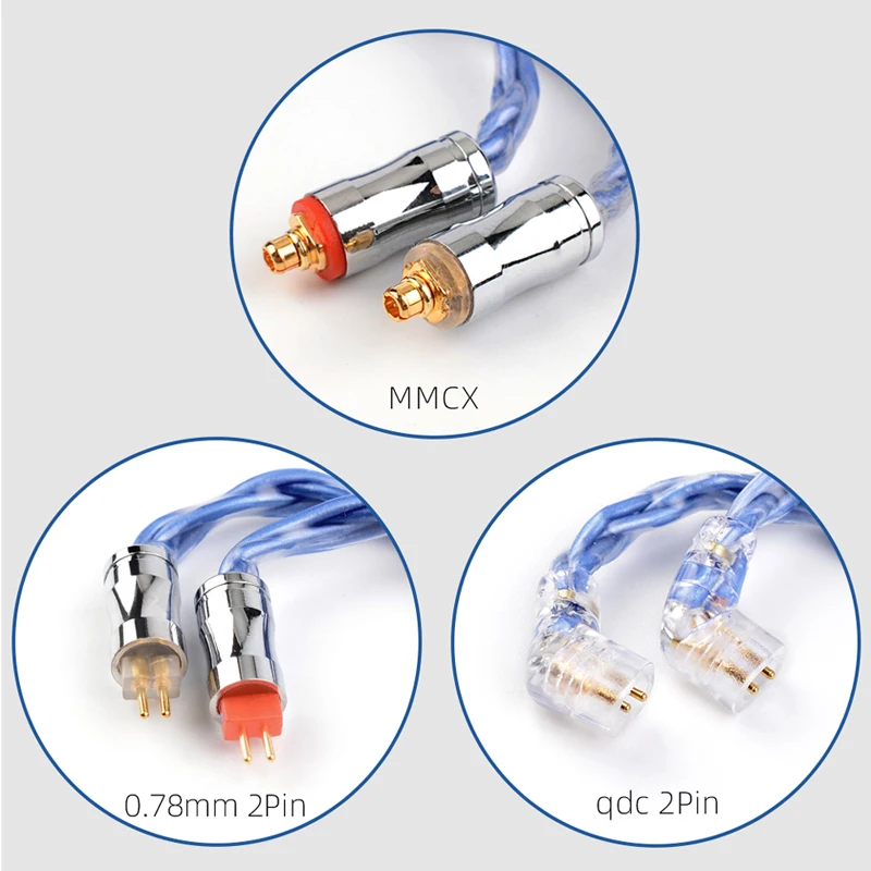 NICEHCK BlueComet HiFi IEM Wire High-end 8 Core 6N Litz OCC Replace Cable for EBX25Ti NX8 S12 Ultra Monarch MK4 Rockies